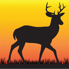 Silhouette of a DEER Illustration 