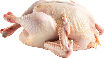 Raw chicken isolated on transparent background. PNG