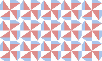 seamless pattern with triangles, abstract triangle geometric pink and blue gray background patch work seamless repeat style, replete image design for fabric printing,