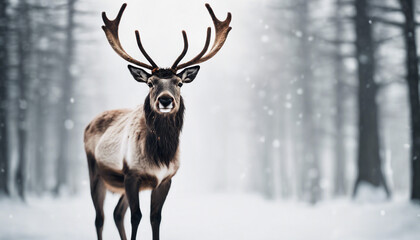 Naklejka na ściany i meble reindeer, isolated, white background