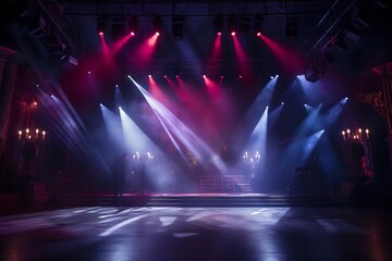 Dramatic stage lighting emphasizing the mood - obrazy, fototapety, plakaty