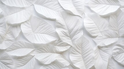 A background of delicate white leaves. Abstract beautiful background, natural texture. A place for the text.