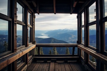 The breathtaking view from a mountain lookout