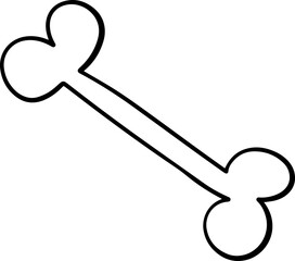 bone pet food hand drawn tool outline
