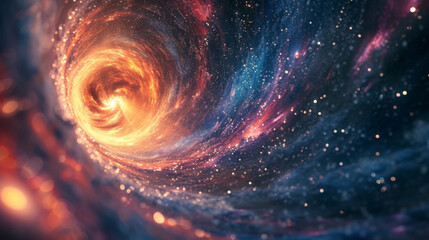 Energy particles caught in a cyclone of breathtaking speed creating a mesmerizing vortex of pure potential.