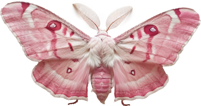 Pink butterfly isolated on transparent background. PNG - Powered by Adobe