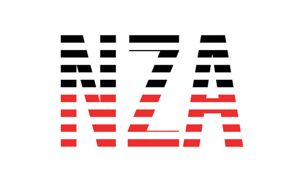 NZA three initial letter iconic line negative space minimal logo design vector template. monogram, abstract, wordmark, business, typography, minimalist, brand, company, flat, modern, unique, simple
