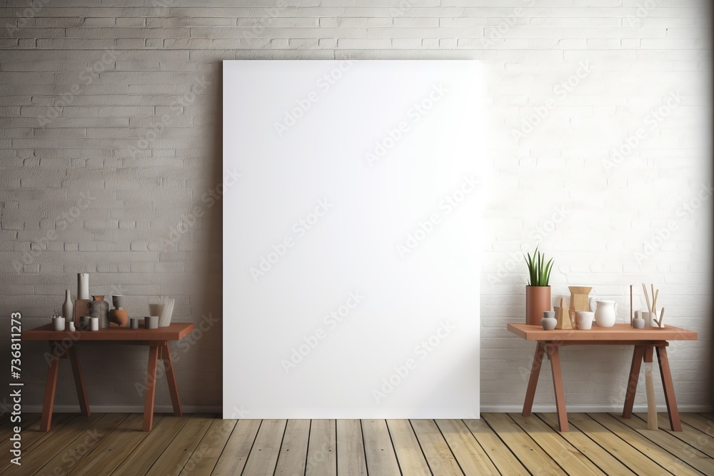 Poster a blank canvas ready for mock up artwork