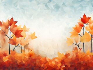 Autumn leaves with white background and blank text space