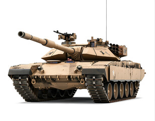 Fototapeta na wymiar M1 Abrams tank, png isolated on transparent background