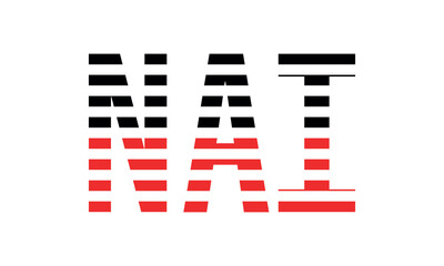 NAI three initial letter iconic line negative space minimal logo design vector template. monogram, abstract, wordmark, business, typography, minimalist, brand, company, flat, modern, unique, simple