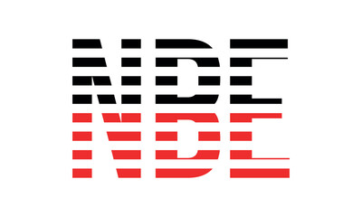 NBE three initial letter iconic line negative space minimal logo design vector template. monogram, abstract, wordmark, business, typography, minimalist, brand, company, flat, modern, unique, simple