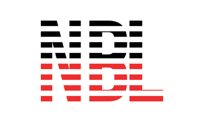 NBL three initial letter iconic line negative space minimal logo design vector template. monogram, abstract, wordmark, business, typography, minimalist, brand, company, flat, modern, unique, simple