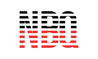 NBQ three initial letter iconic line negative space minimal logo design vector template. monogram, abstract, wordmark, business, typography, minimalist, brand, company, flat, modern, unique, simple