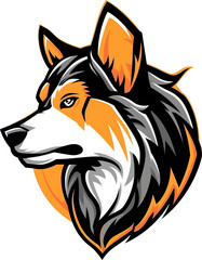 Fototapeta premium Vector wolf icon, wolf icon, wolf head, vector, isolated on transparent background. PNG