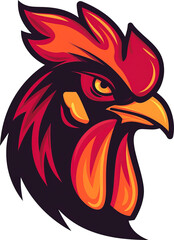 Vector chicken icon, chicken icon, chicken head, vector, isolated on transparent background. PNG