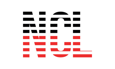 NCL three initial letter iconic line negative space minimal logo design vector template. monogram, abstract, wordmark, business, typography, minimalist, brand, company, flat, modern, unique, simple