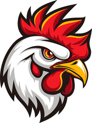 Vector chicken icon, chicken icon, chicken head, vector, isolated on transparent background. PNG