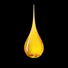 Illustration of oil droplets, on isolated background.
