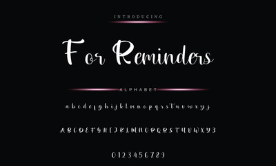 Custom Signature Font - Elegant Handwriting Typeface Illustration