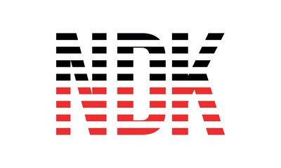 NDK three initial letter iconic line negative space minimal logo design vector template. monogram, abstract, wordmark, business, typography, minimalist, brand, company, flat, modern, unique, simple