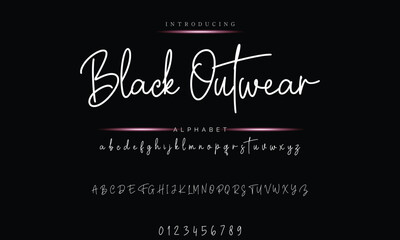 Custom Signature Font - Elegant Handwriting Typeface Illustration