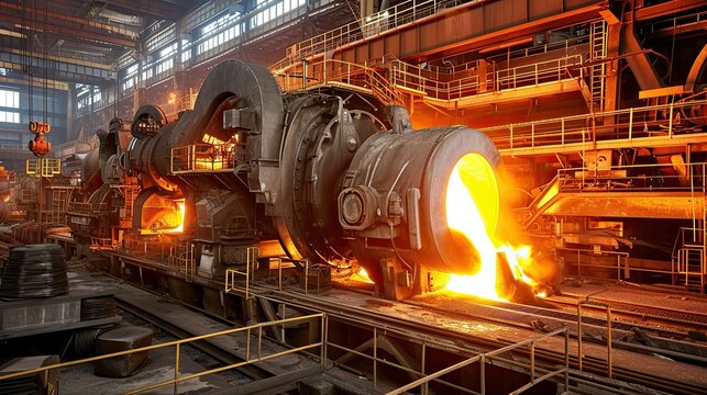 The mesmerizing glow of the steelmaking process in the foundry - Powered by Adobe