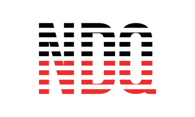 NDQ three initial letter iconic line negative space minimal logo design vector template. monogram, abstract, wordmark, business, typography, minimalist, brand, company, flat, modern, unique, simple