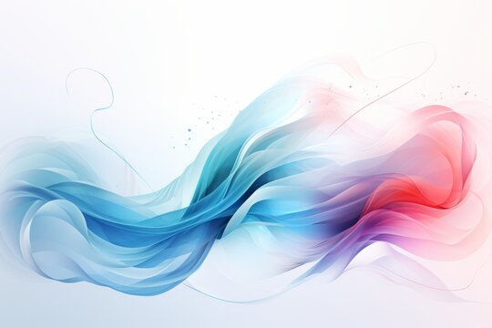 Musical expression with an abstract music wave background, featuring fluid lines, vibrant waves, Generative AI