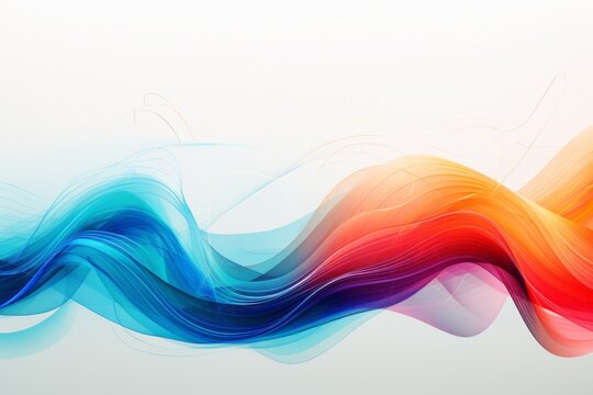 Musical rhythm to your designs with an abstract music wave background, showcasing fluid lines, vibrant waves, Generative AI 