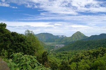 Fototapeta na wymiar Beautiful green hills in Sembalun Lombok Indonesia