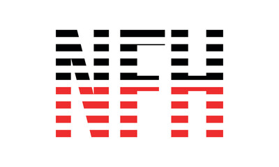 NFH three initial letter iconic line negative space minimal logo design vector template. monogram, abstract, wordmark, business, typography, minimalist, brand, company, flat, modern, unique, simple