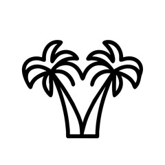 Fototapeta na wymiar Summer Palms, Tropical palm tree silhouette, vacation and travel, palm trees,