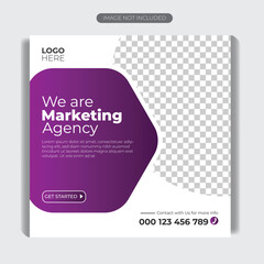  Digital marketing agency and corporate social media banner or instagram post template