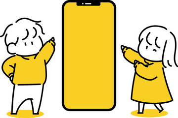 スマートフォンと男女