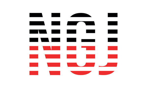 NGJ three initial letter iconic line negative space minimal logo design vector template. monogram, abstract, wordmark, business, typography, minimalist, brand, company, flat, modern, unique, simple