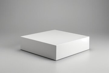 Clean and minimalistic box mock up on a plain gray surface