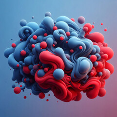 空のショーシーンの背景。濡れたアスファルト上の暗い通りの反射。暗闇の中で赤と青のネオン光、ネオンの形、煙。抽象的な暗い背景。