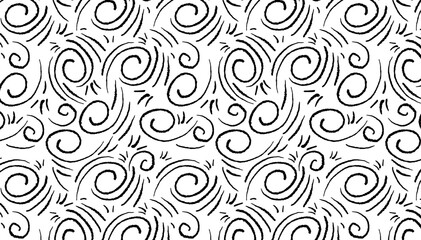 Hand drawn pencil lines and squiggles set. Vector charcoal smears, striketrhoughs and swirls. Doodle style sketchy lines. Horizontal wavy strokes collection. Scratchy strokes with rough edges.
