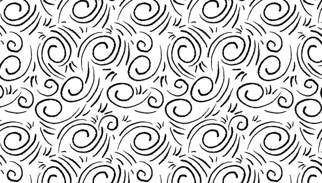 Hand drawn pencil lines and squiggles set. Vector charcoal smears, striketrhoughs and swirls. Doodle style sketchy lines. Horizontal wavy strokes collection. Scratchy strokes with rough edges.