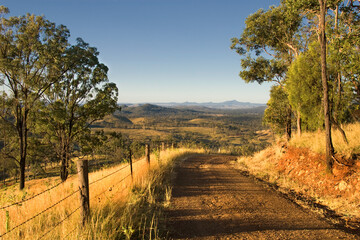 The old Spicers Gap Road leading to the Governors Chair in South-East Queensland, Queensland,...