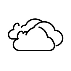 Fototapeta premium Weather line icon, cloud icon. Simple flat outline sign for web, forecast app. 
