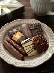 チョコレートクッキーの盛り合わせ