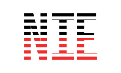 NIE three initial letter iconic line negative space minimal logo design vector template. monogram, abstract, wordmark, business, typography, minimalist, brand, company, flat, modern, unique, simple