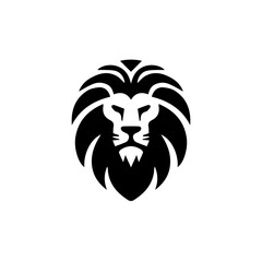 Logo design with the shape of a lion head