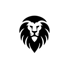 Logo design with the shape of a lion head