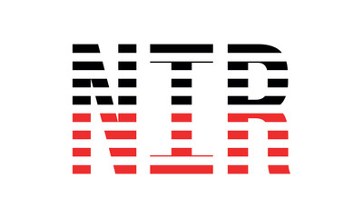 NIR three initial letter iconic line negative space minimal logo design vector template. monogram, abstract, wordmark, business, typography, minimalist, brand, company, flat, modern, unique, simple