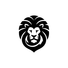 Logo design with the shape of a lion head