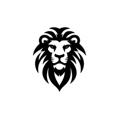 Logo design with the shape of a lion head