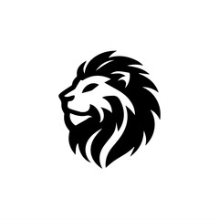 Logo design with the shape of a lion head